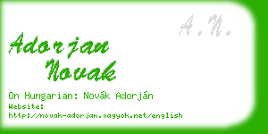adorjan novak business card