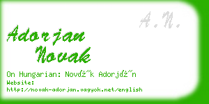 adorjan novak business card